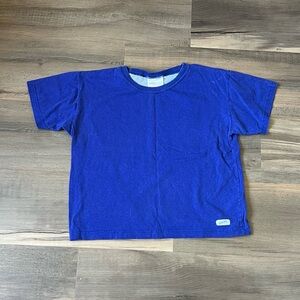 Vintage Guess by Georges Marciano Cropped Boxy Tee - Blue - Size Medium